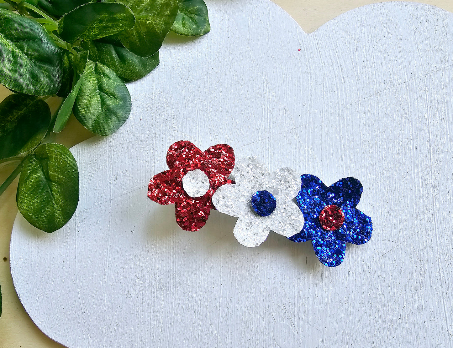 Red, White & Blue Hair Clips | LovelyExpressionLLC