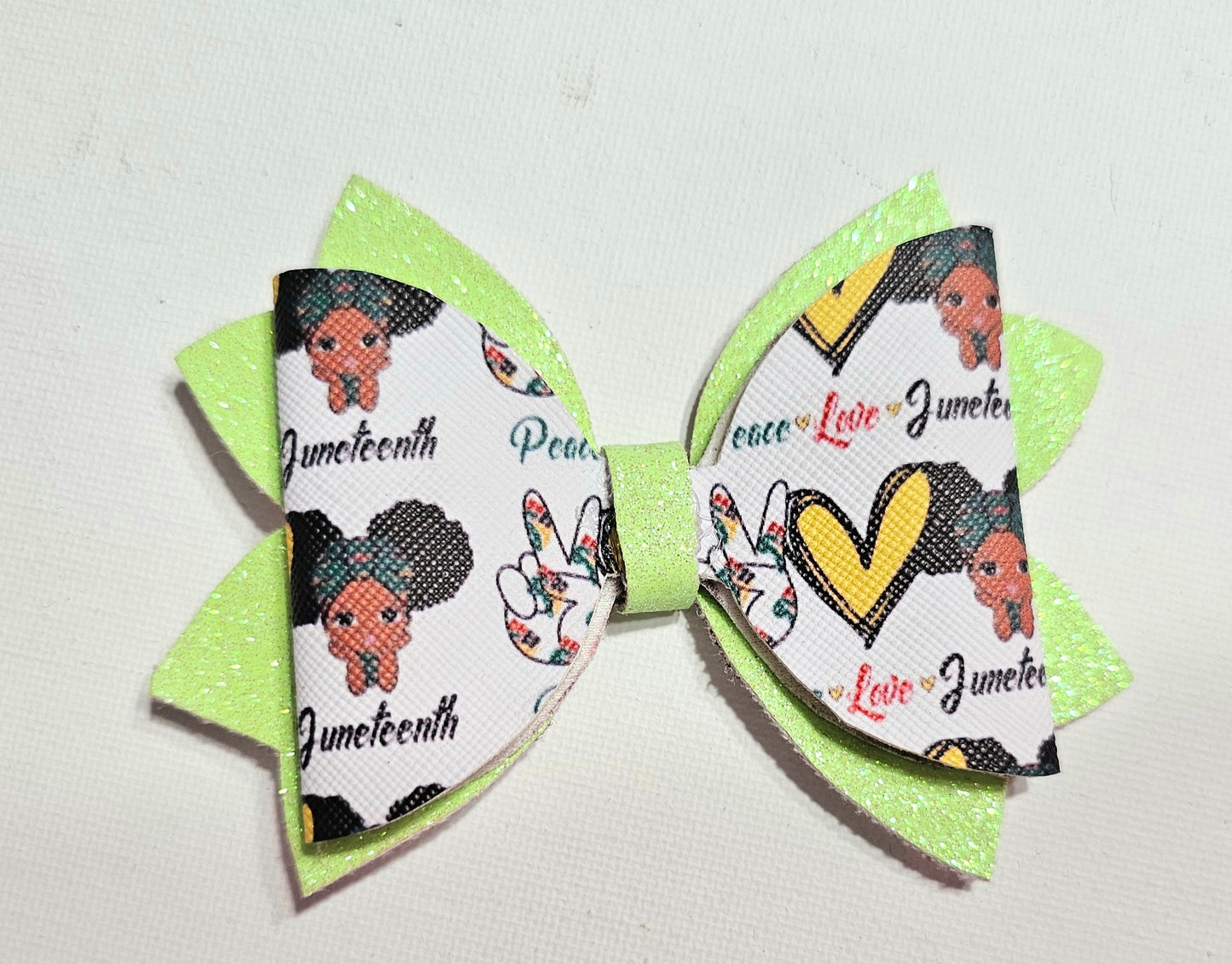 Peace, Love, and Juneteenth Purse Set (Green Glow in the Dark) | LovelyExpressionLLC