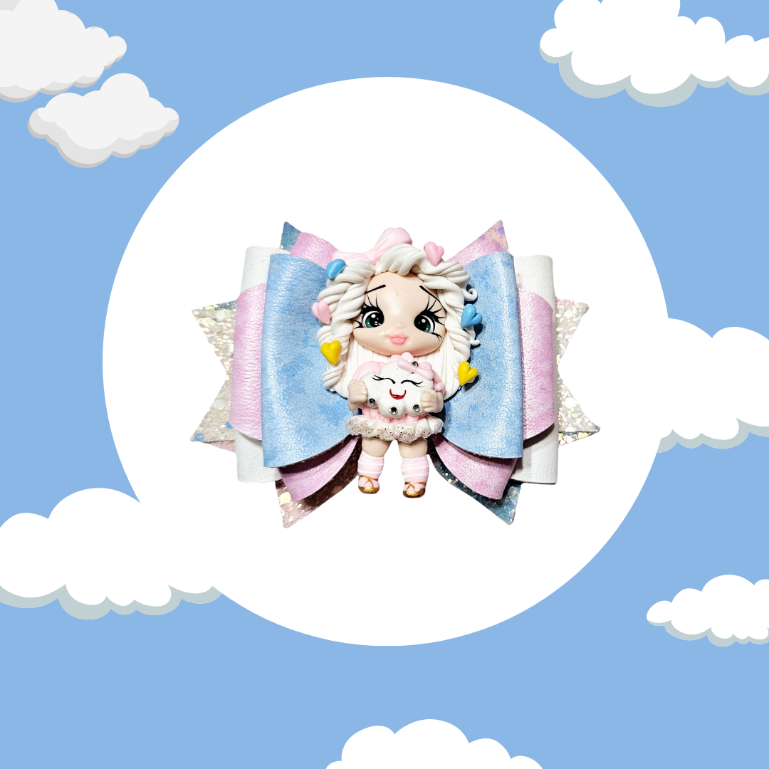 Cloudy Girl Hair Bow | LovelyExpressionLLC