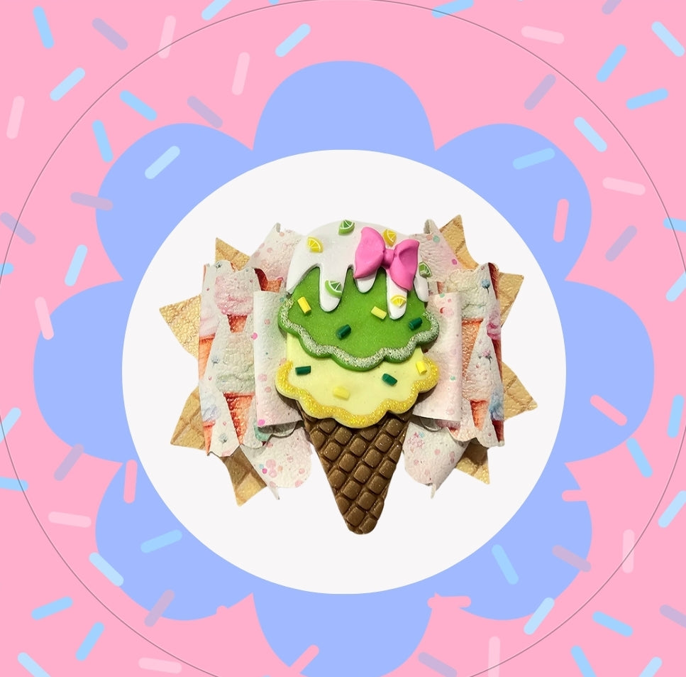 Ice Cream Scoops Hair Bows | LovelyExpressionLLC