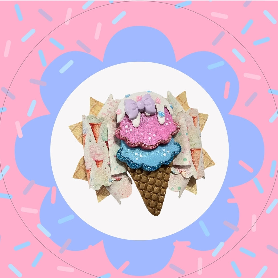 Ice Cream Scoops Hair Bows | LovelyExpressionLLC