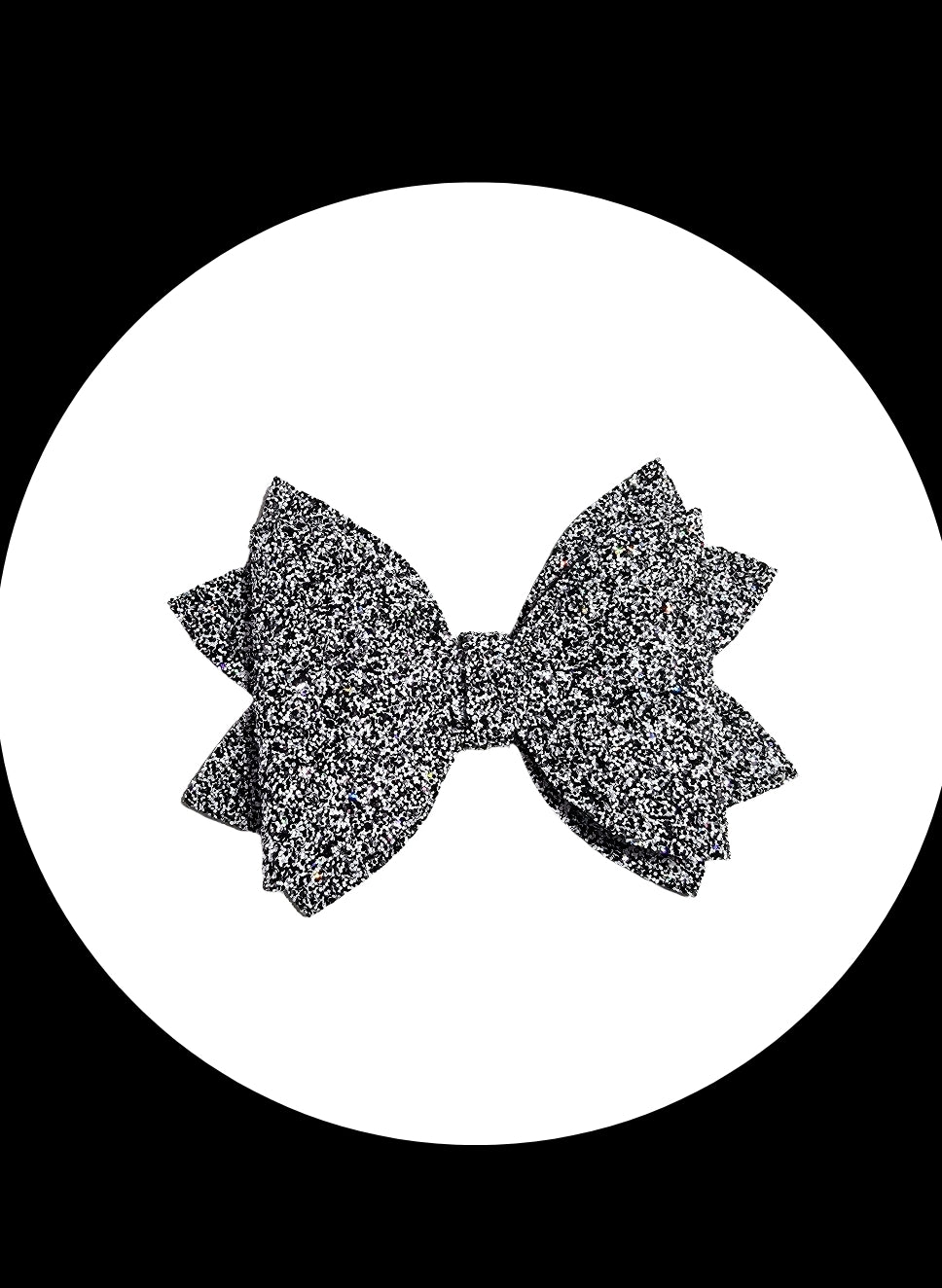 B&W Glitter Hair Bows | LovelyExpressionLLC