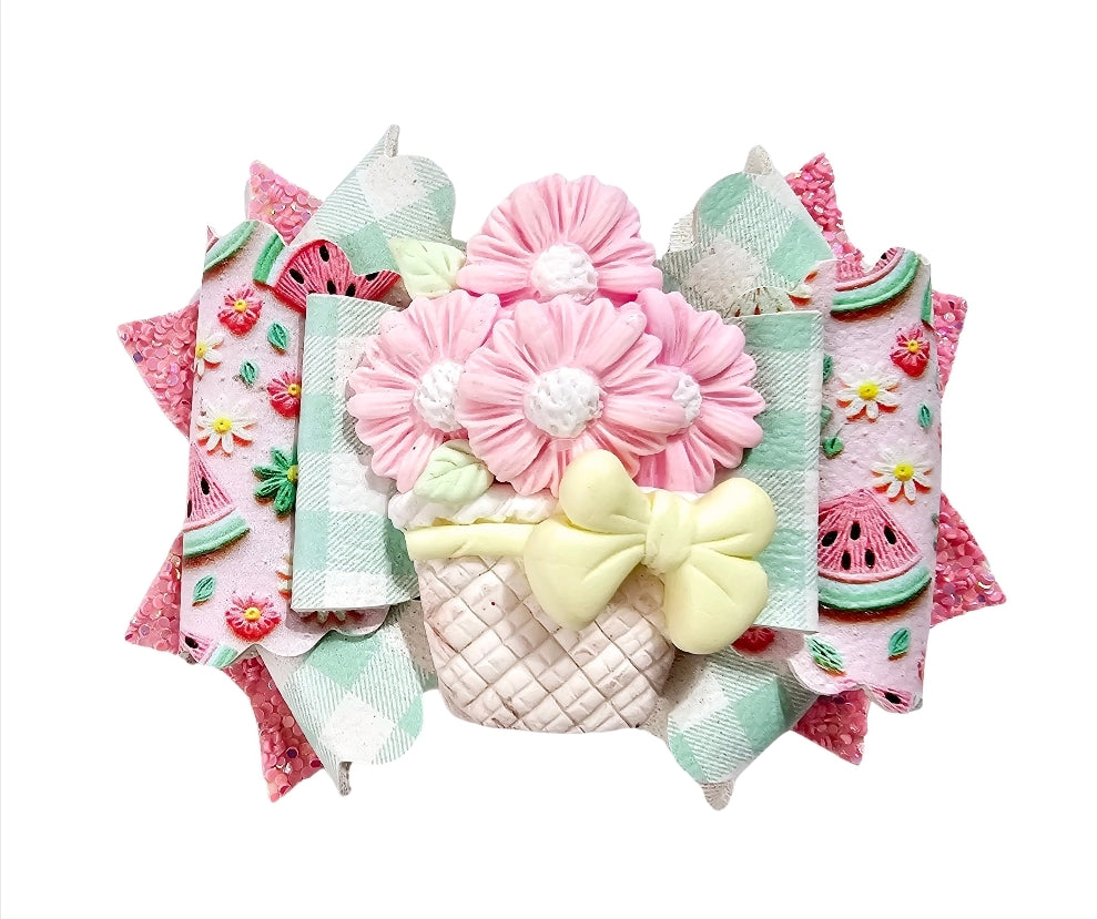 Spring Pot Hair Bow | LovelyExpressionLLC