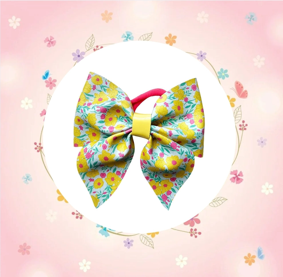 Yellow Blooms Hair Bows | LovelyExpressionLLC