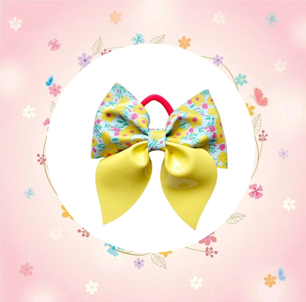 Yellow Blooms Hair Bows | LovelyExpressionLLC