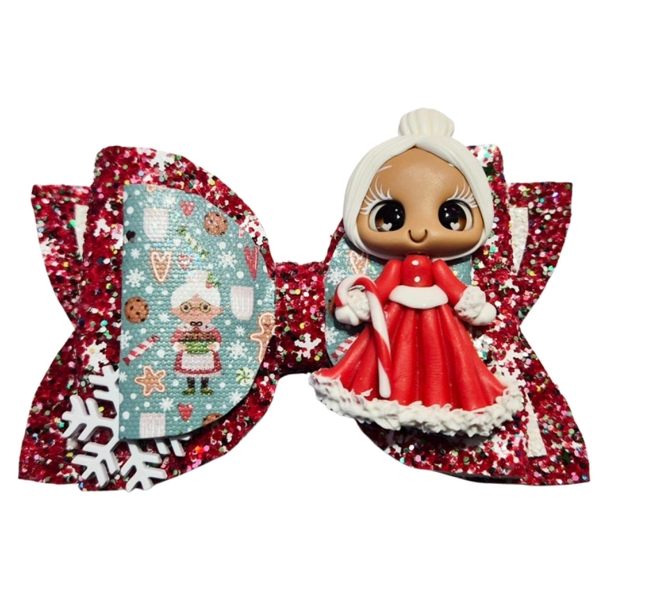 Granny Claus Hair Bow | LovelyExpressionLLC
