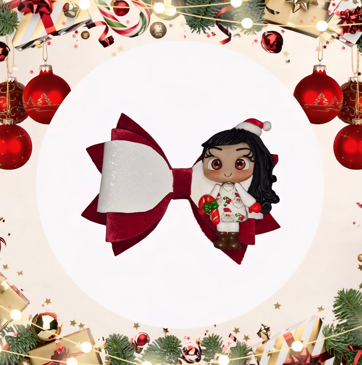 Santa Elf Hair Bow | LovelyExpressionLLC