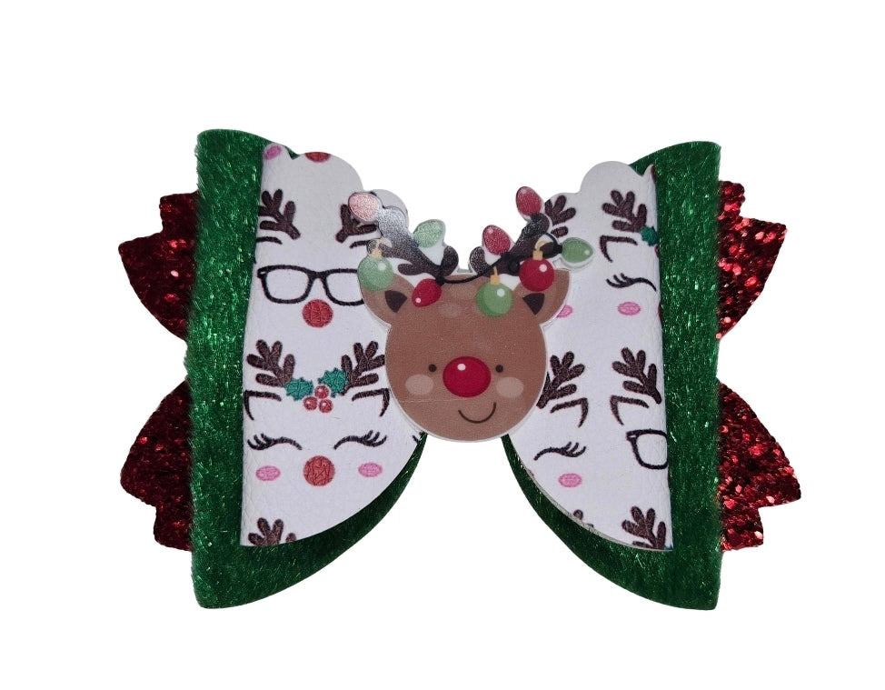 Reindeer Cutie Hair Bow | LovelyExpressionLLC