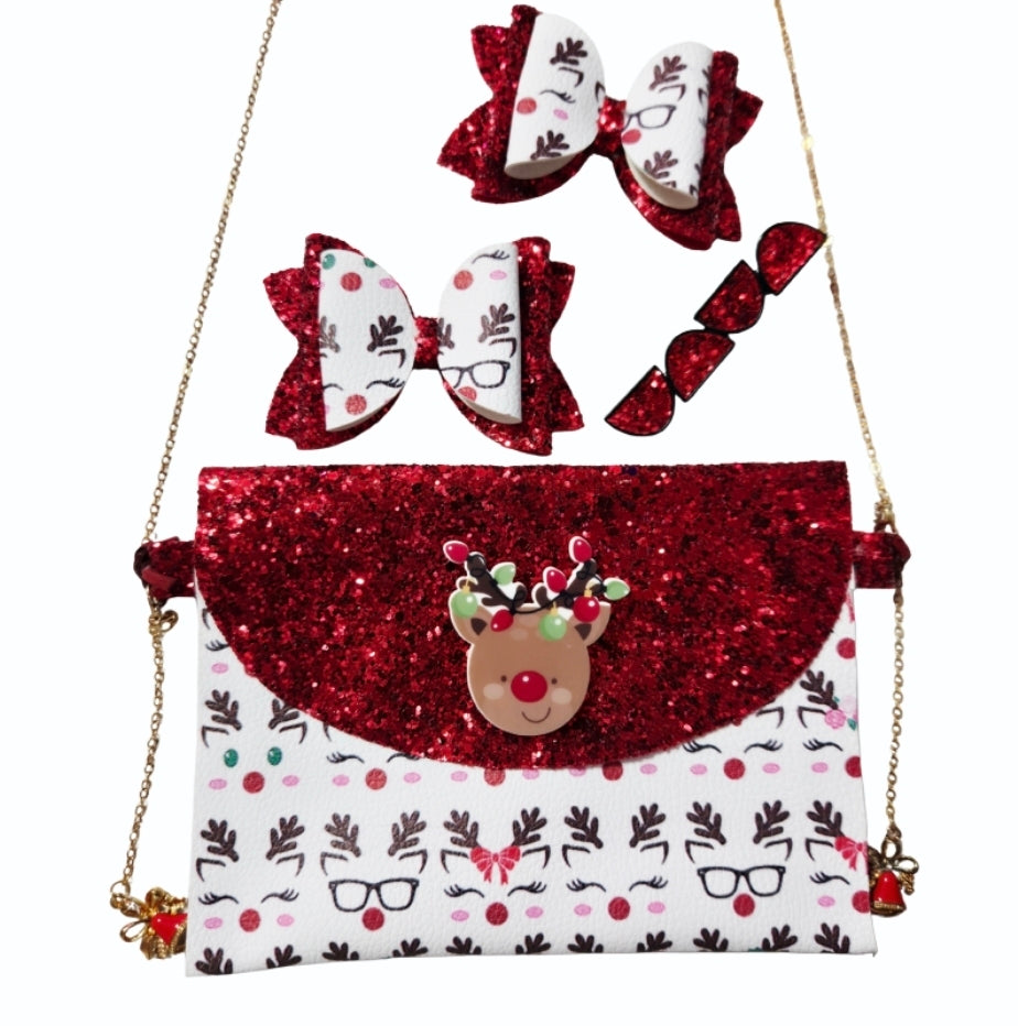 Reindeer Lights Purse Set | LovelyExpressionLLC