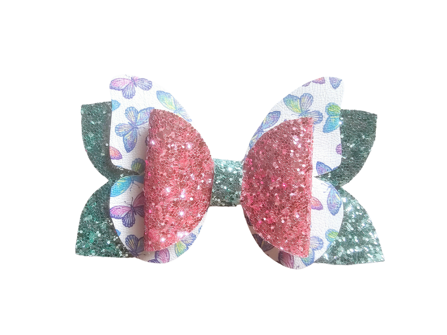 Glitter & Butterflies Hair Bow | Lovely Expression LLC