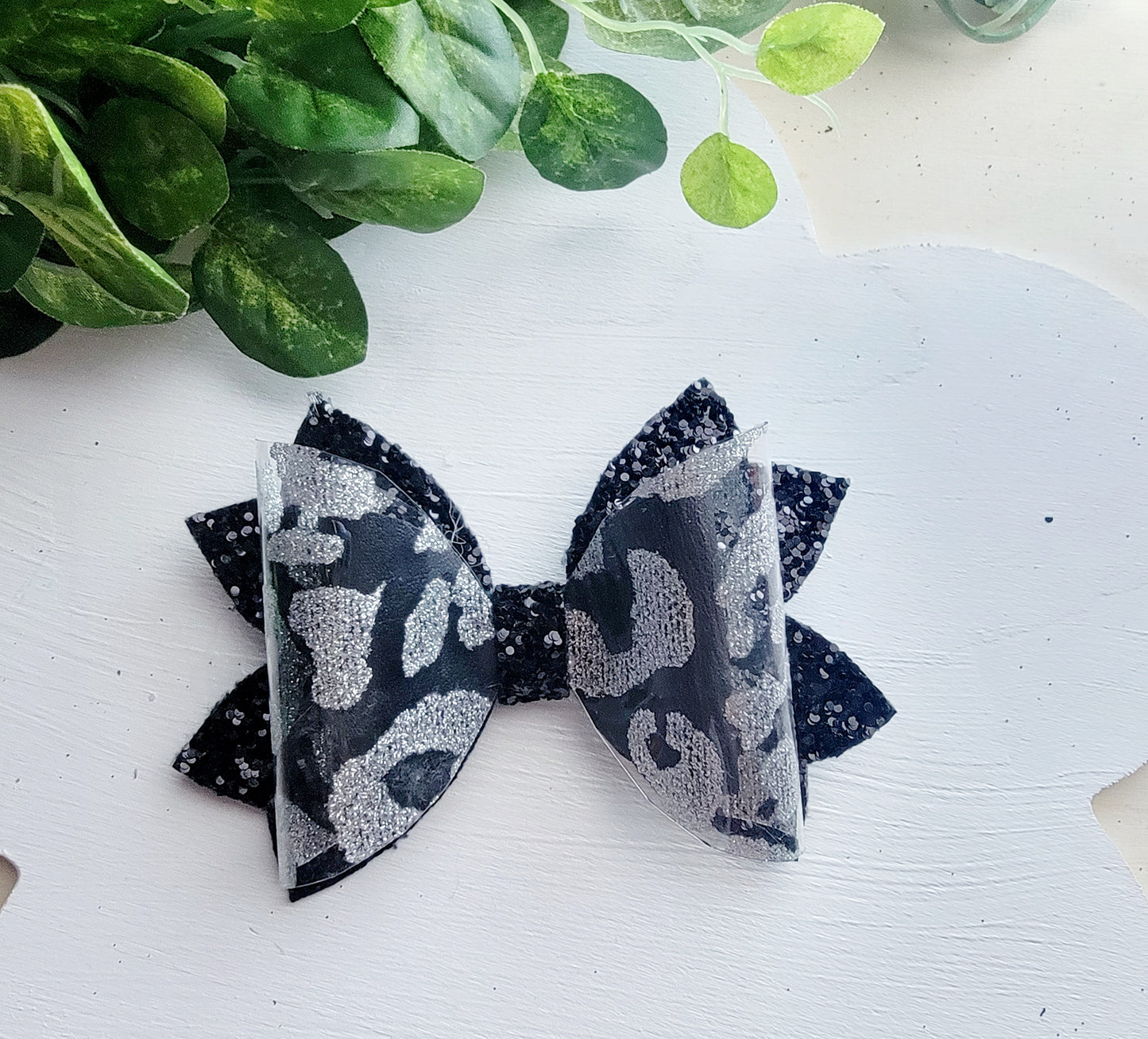 Transparent Leopard With A Sprinkle of Glitter Bows