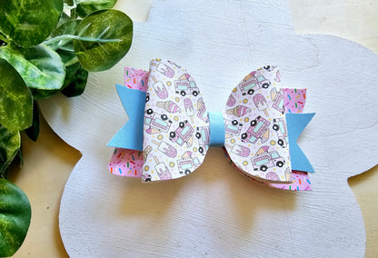 Ice Cream Truck Hair Bow | LovelyExpressionLLC