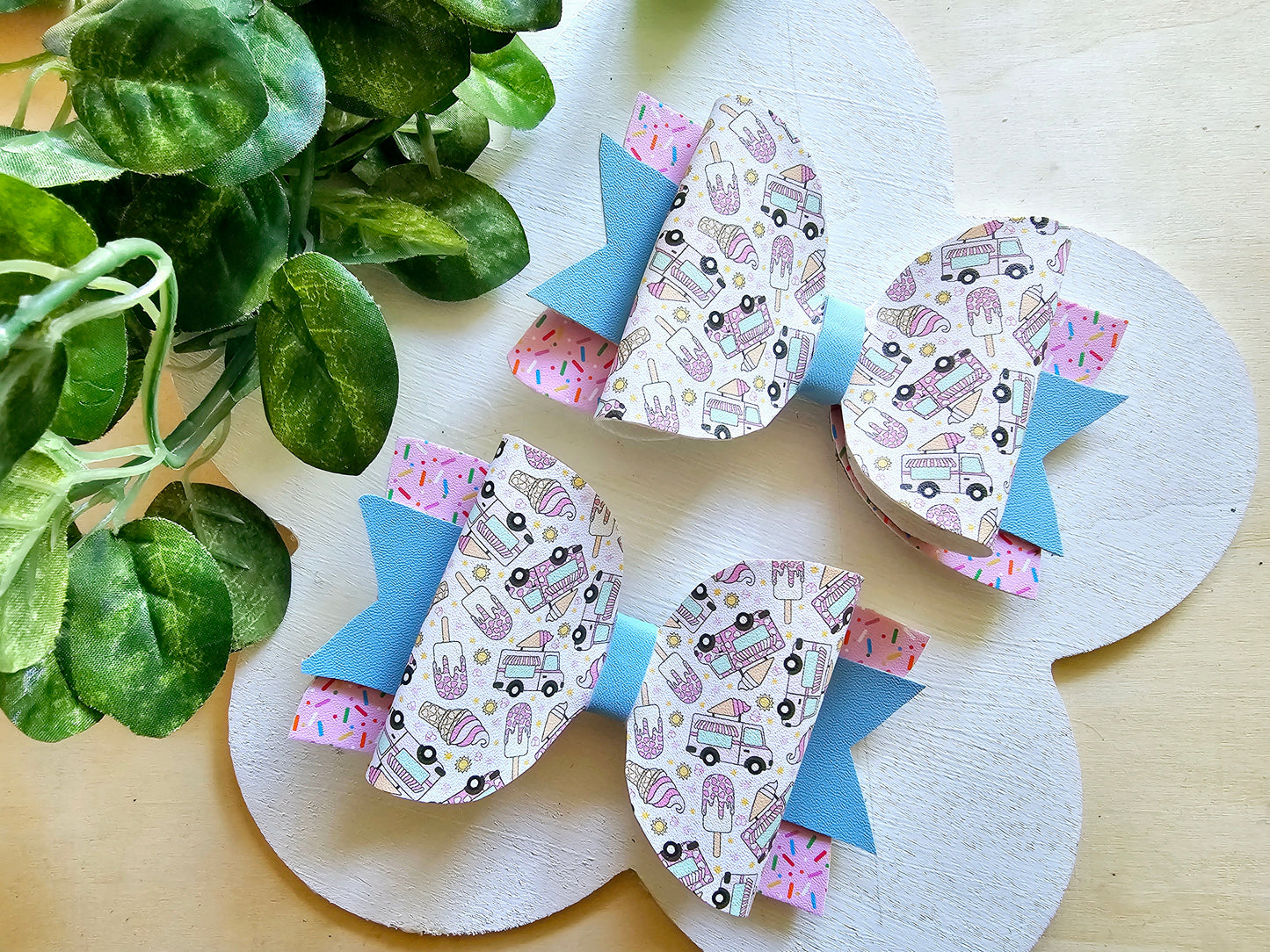 Ice Cream Truck Hair Bow | LovelyExpressionLLC