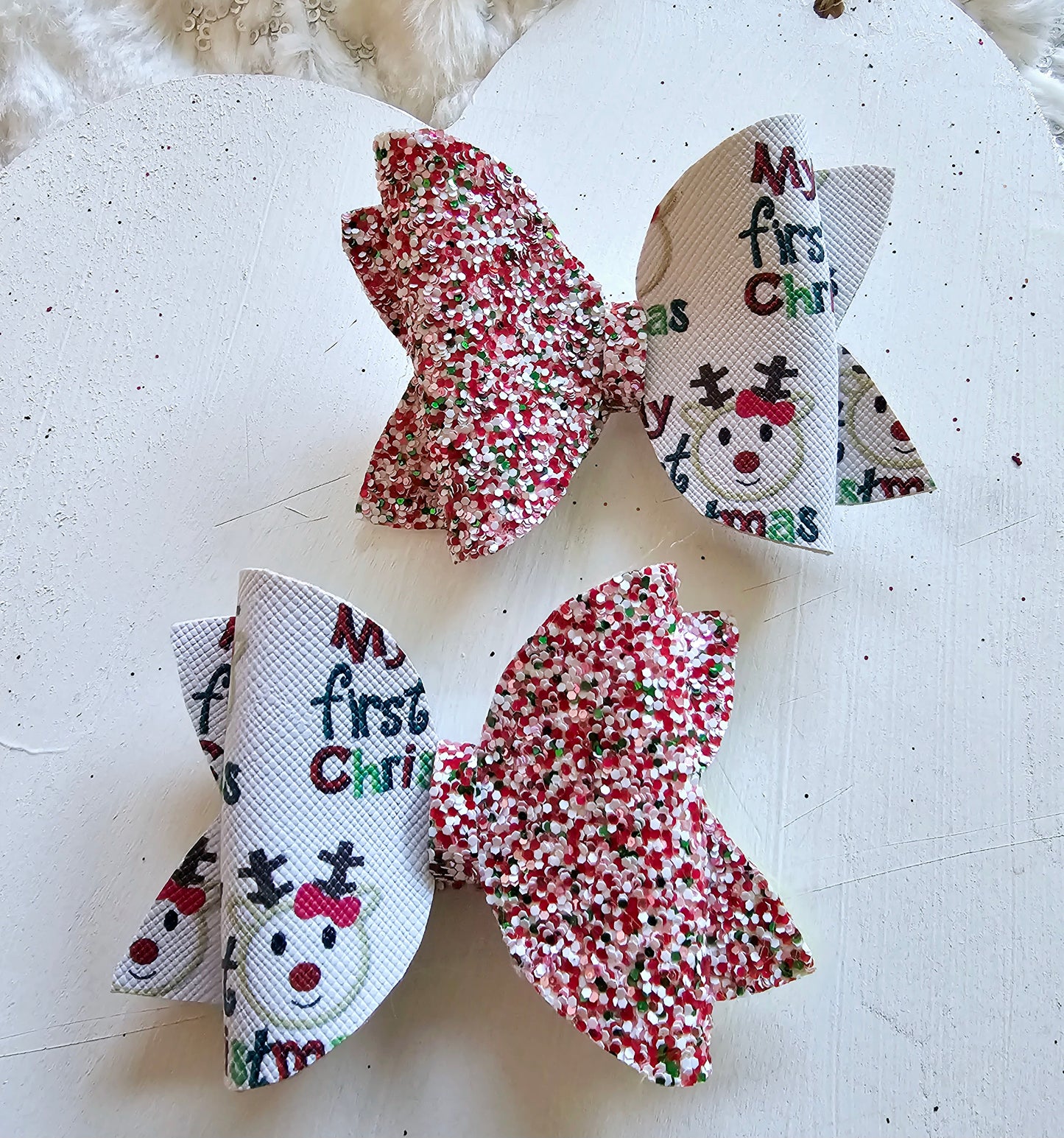 My First Christmas Hair Bows | LovelyExpressionLLC