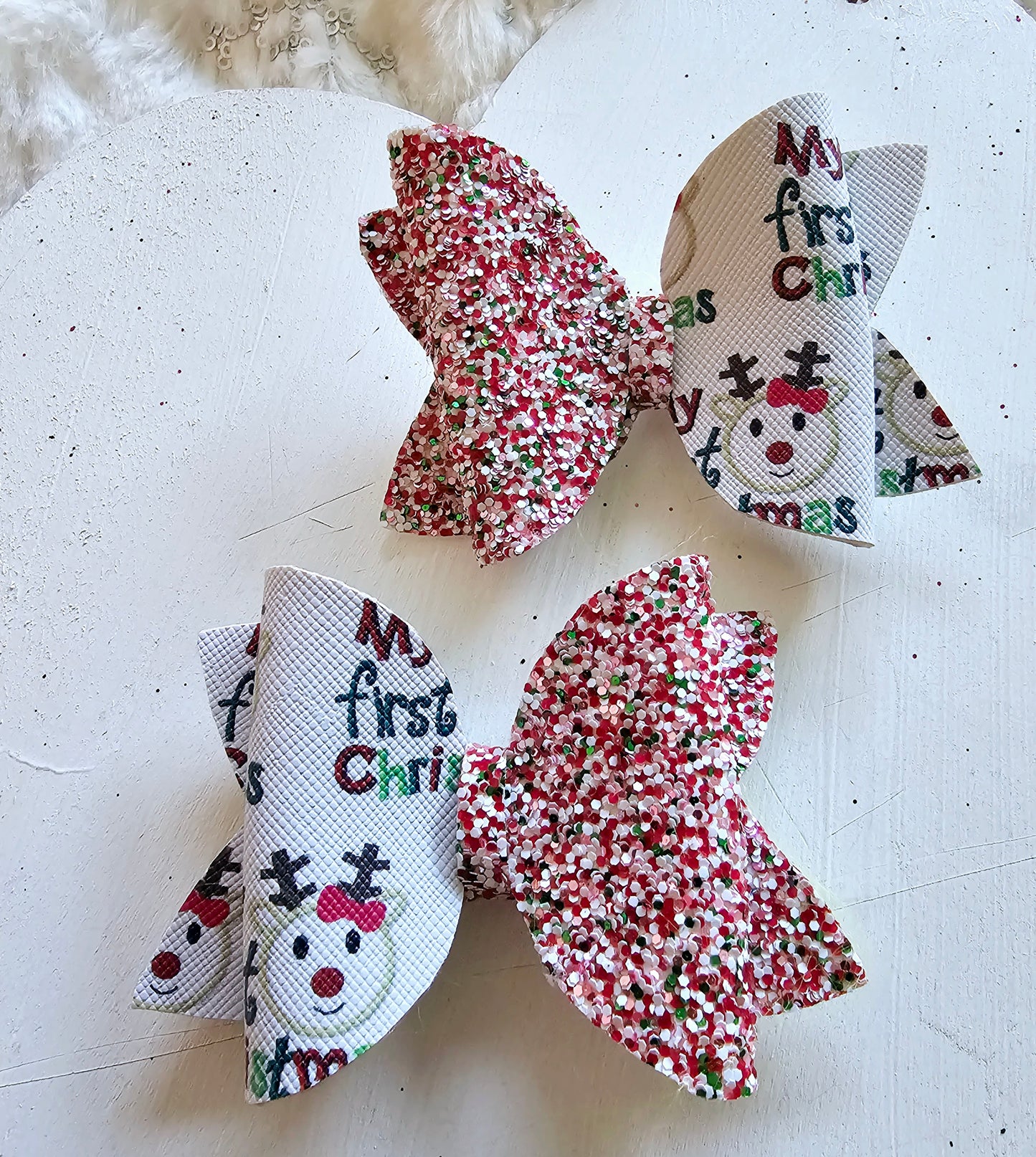 My First Christmas Hair Bows | LovelyExpressionLLC