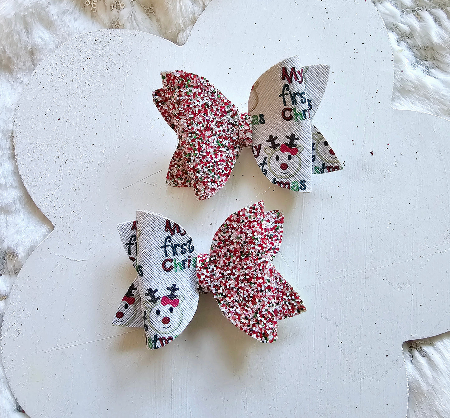 My First Christmas Hair Bows | LovelyExpressionLLC