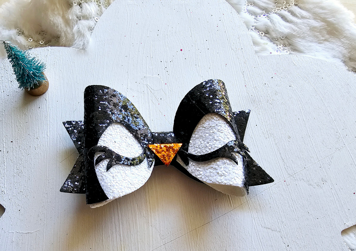 Sleepy Penguin Hair Bows | LovelyExpressionLLC