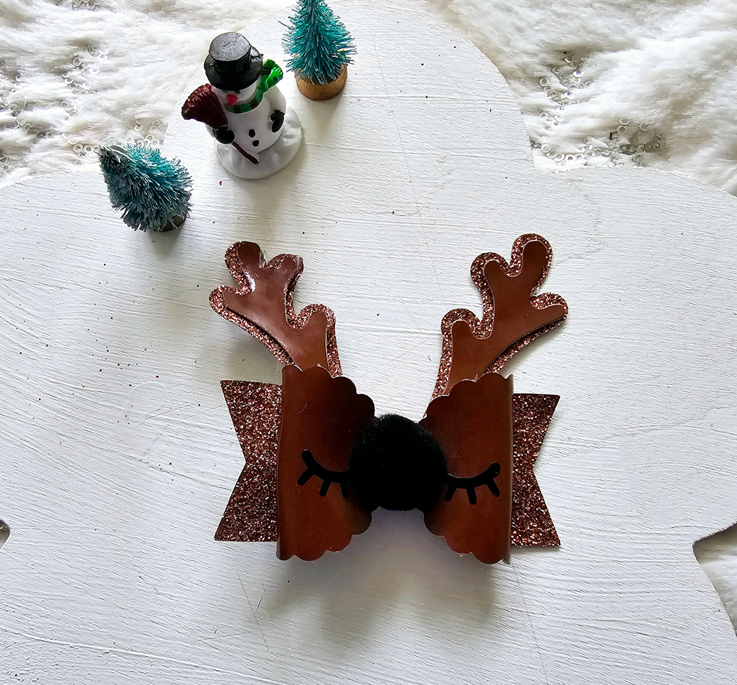 Reindeer Hair Bow | LovelyExpressionLLC