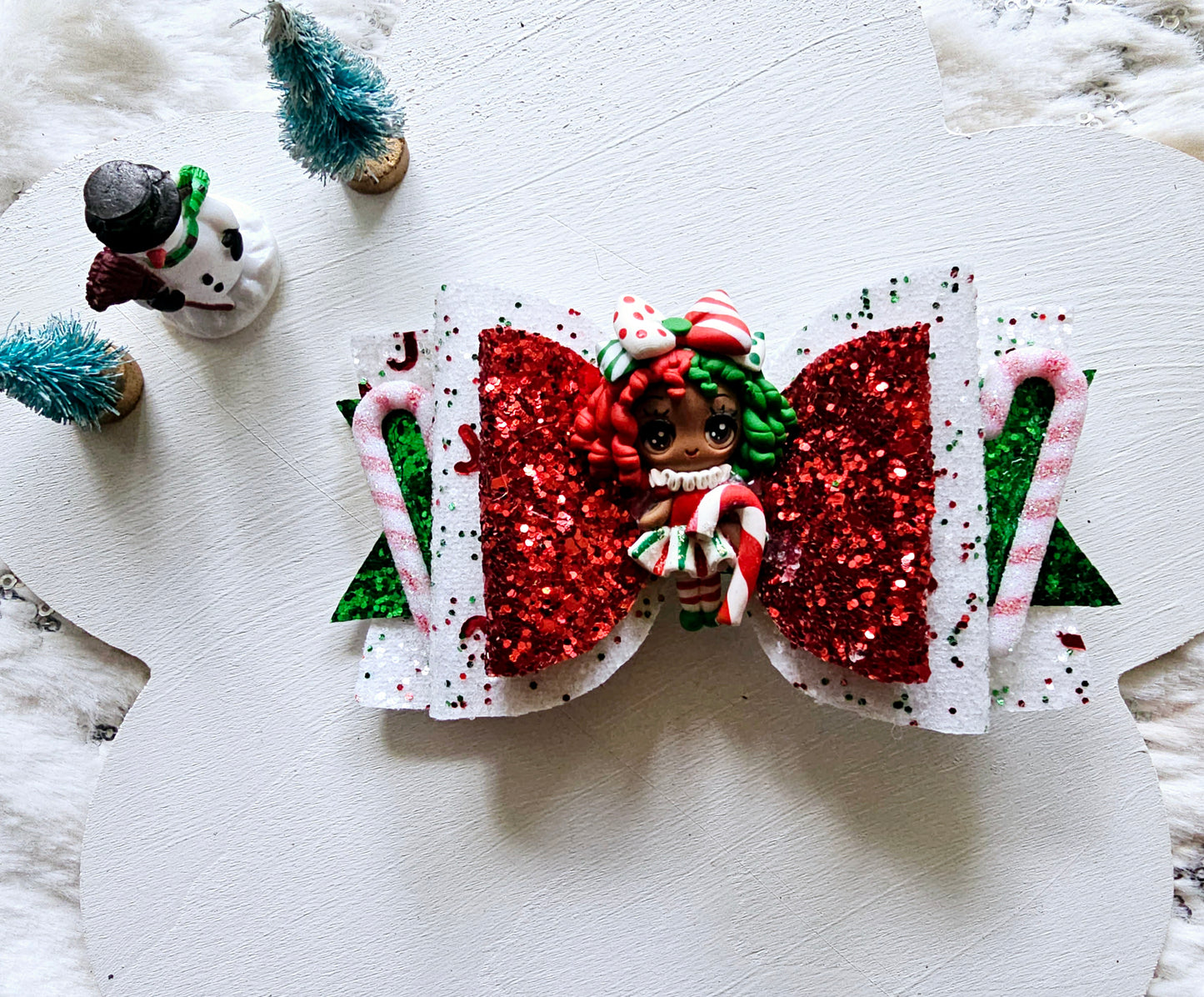 Peppermint Galore Hair Bow | LovelyExpressionLLC