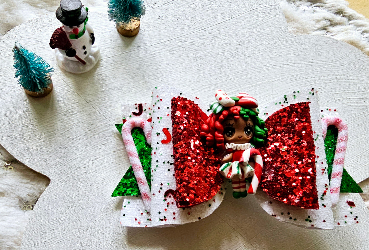 Peppermint Galore Hair Bow | LovelyExpressionLLC