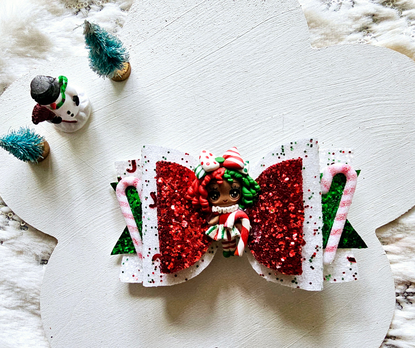 Peppermint Galore Hair Bow | LovelyExpressionLLC