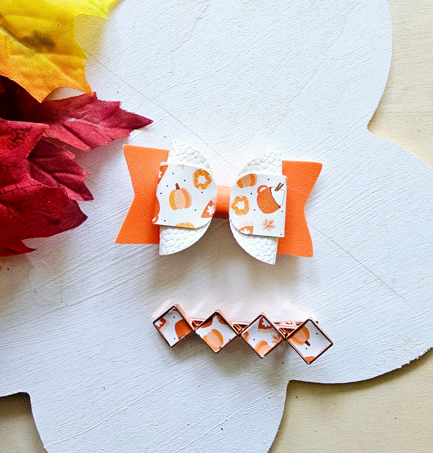 Pumpkin Spice Hair Bows | LovelyExpressionLLC