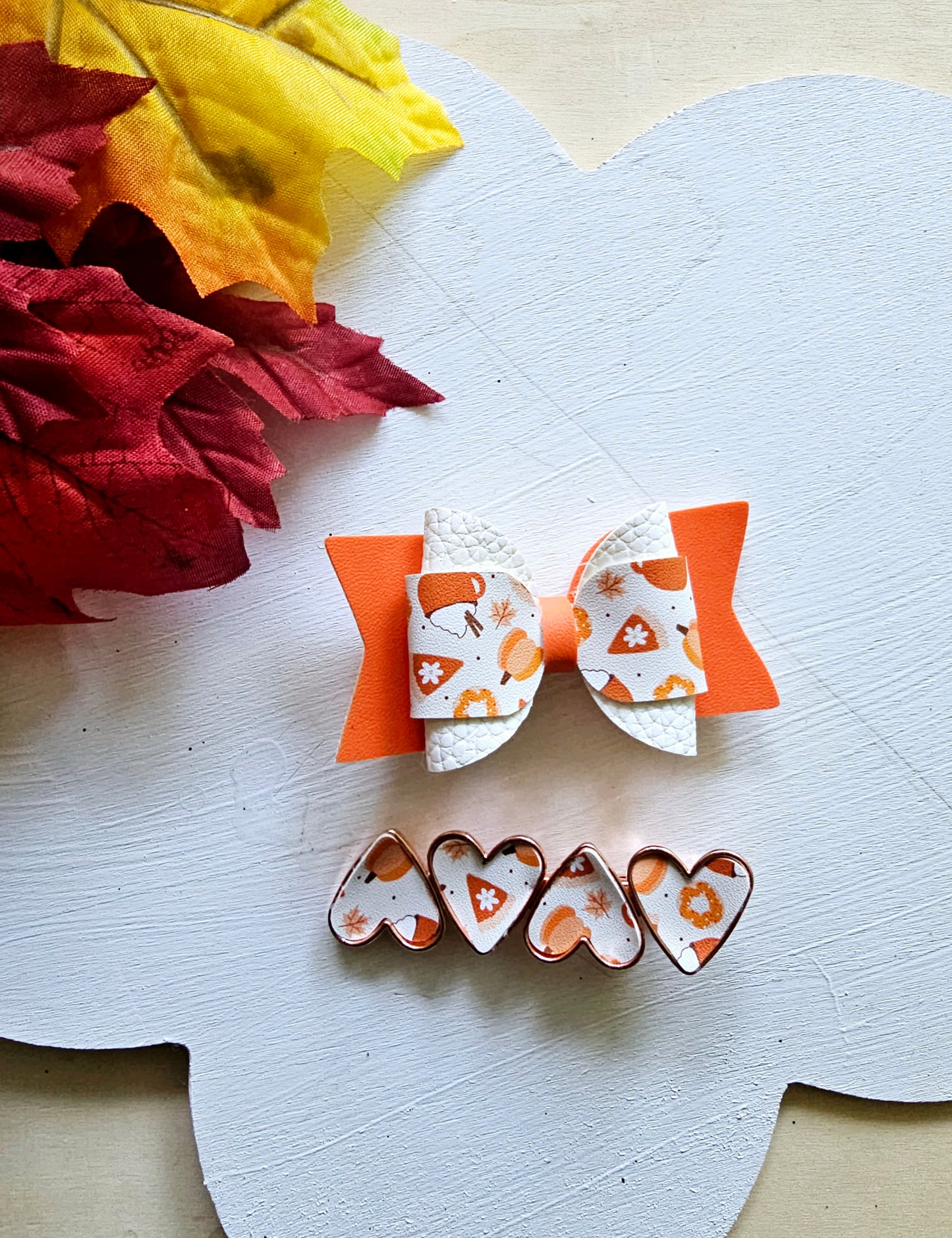Pumpkin Spice Hair Bows | LovelyExpressionLLC