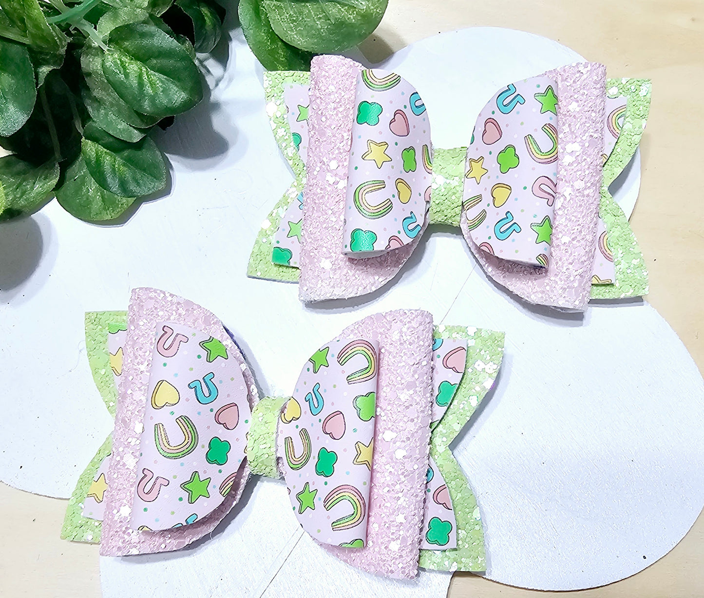 Lucky Marshmallows Hair Bows | LovelyExpressionLLC