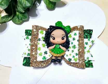 Clover Girl Hair Bow | LovelyExpressionLLC