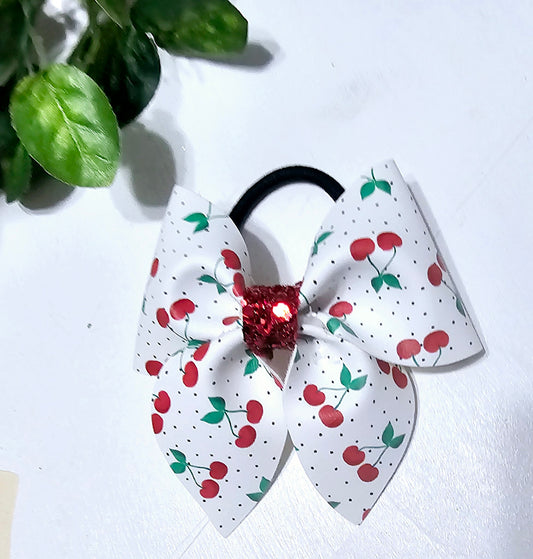 Pretty Cherries Ponytail Holder | LovelyExpressionLLC