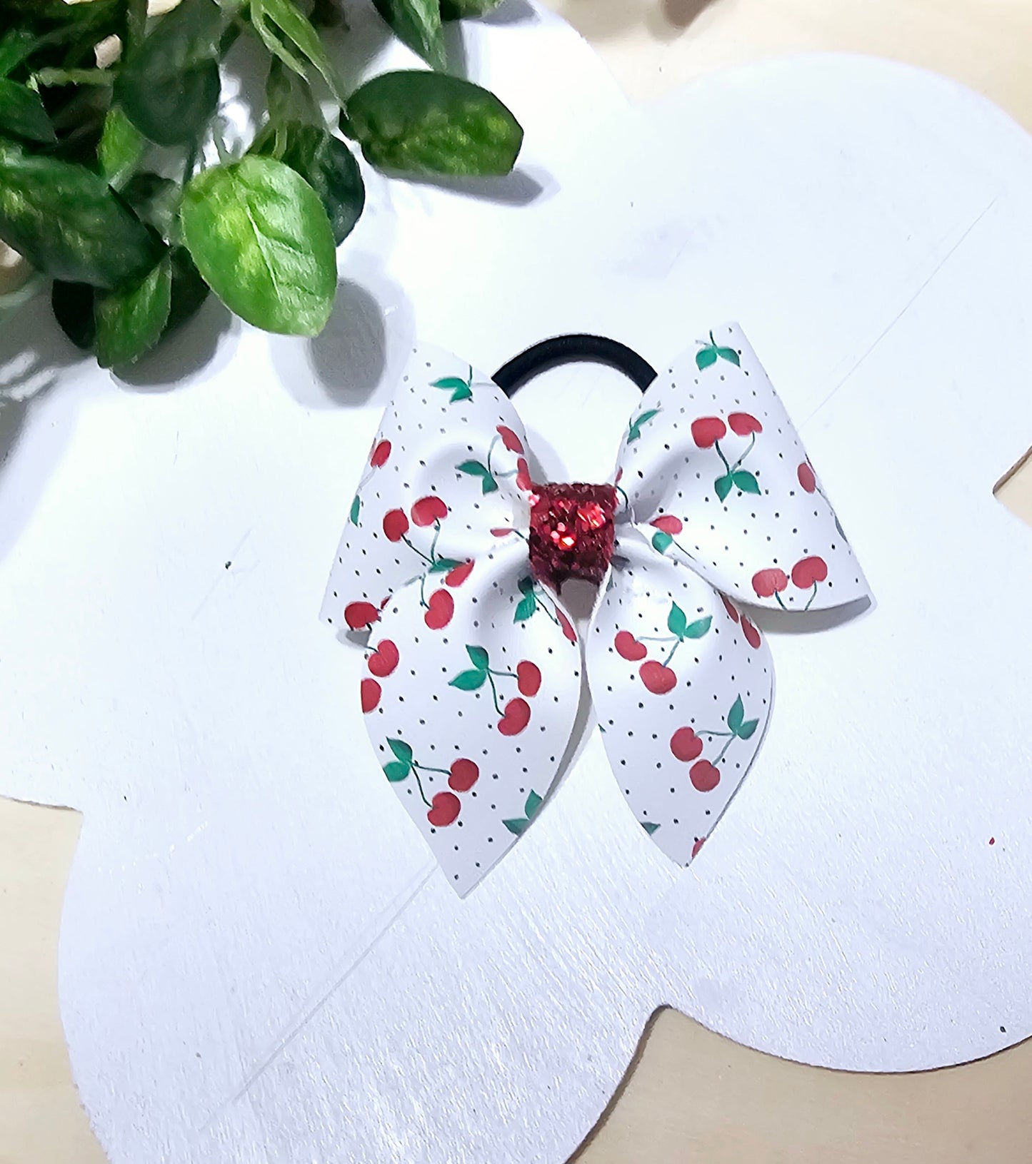 Pretty Cherries Ponytail Holder | LovelyExpressionLLC