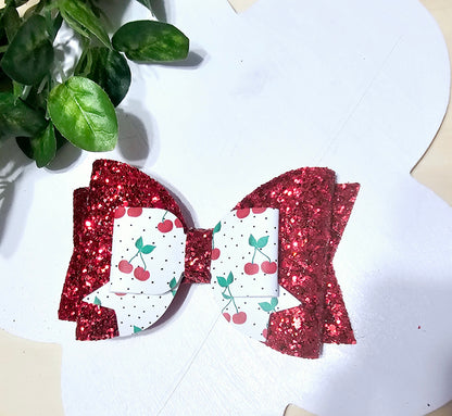 Sparkly Cherry Hair Bows | LovelyExpressionLLC