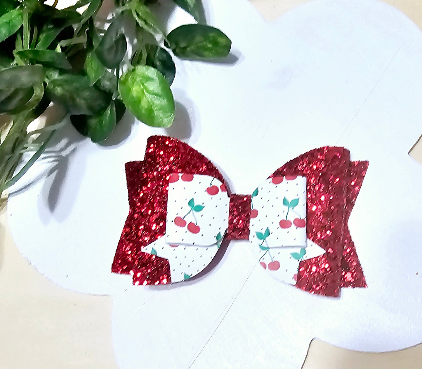 Sparkly Cherry Hair Bows | LovelyExpressionLLC