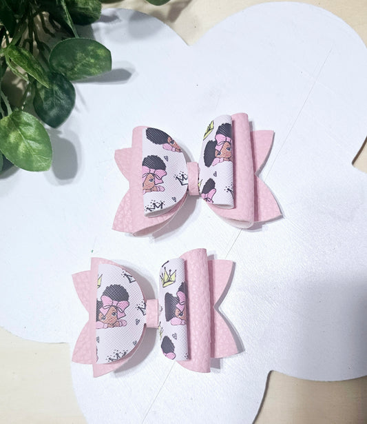 Pink Girlie Mini Bows (2 pack) | LovelyExpressionLLC