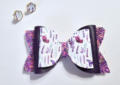 Purple Butterflies Hair Bows | LovelyExpressionLLC