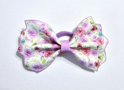 Floral Lavender Ponytail Holder | LovelyExpressionLLC