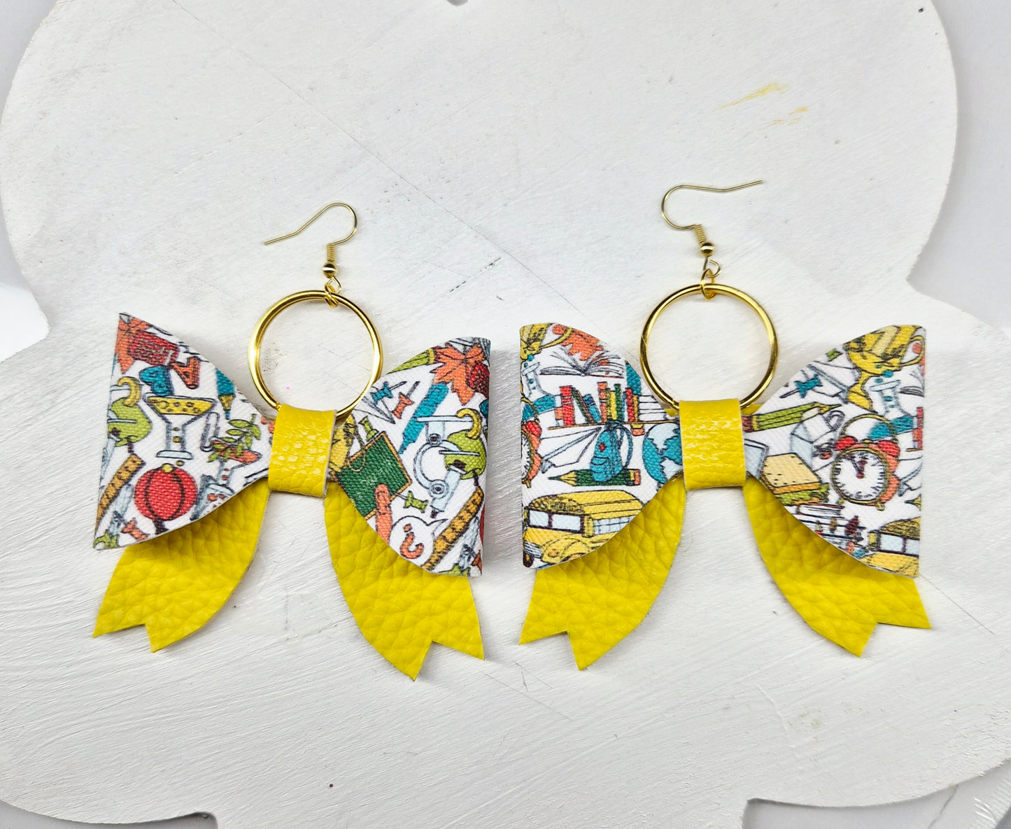 Patterned Bow Earrings