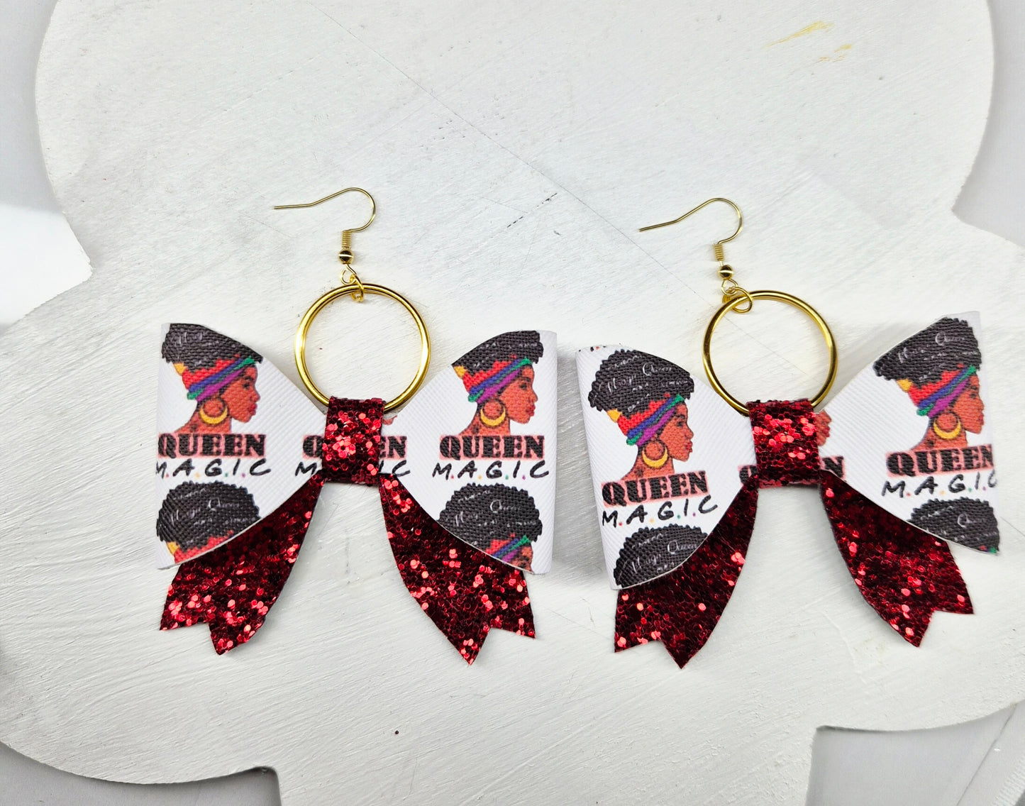 Patterned Bow Earrings