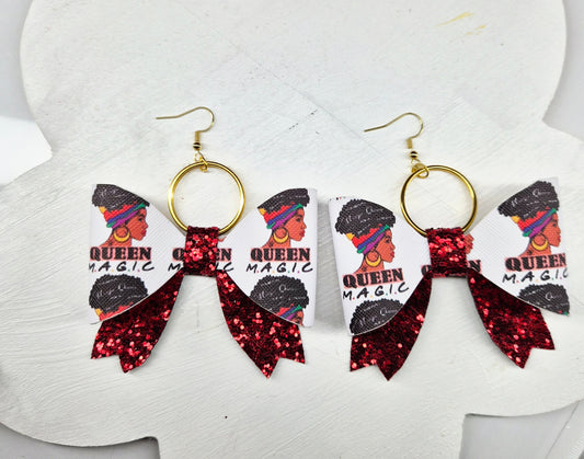 Patterned Bow Earrings