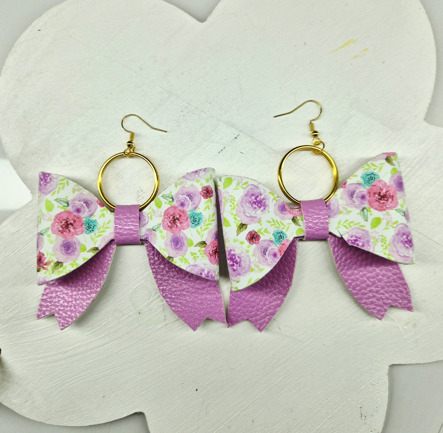 Patterned Bow Earrings