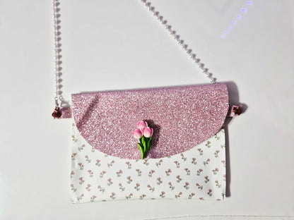 Pink Flower Purse Set | LovelyExpressionLLC