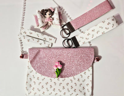 Pink Flower Purse Set | LovelyExpressionLLC