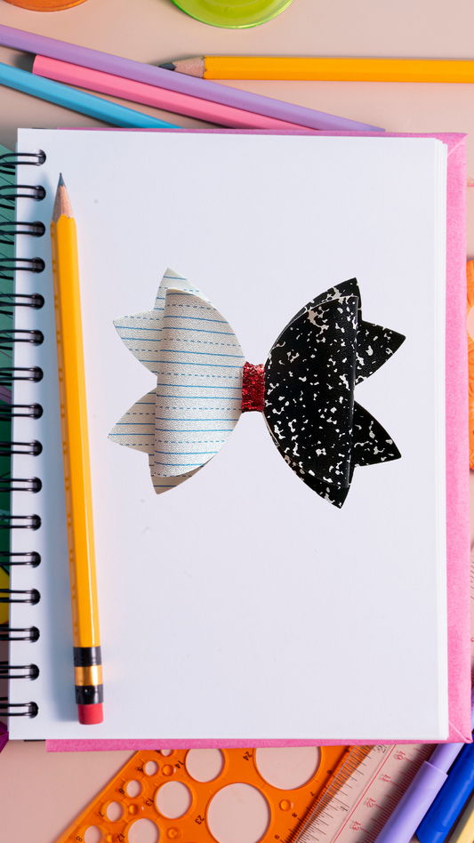 Notebook & Paper Hair Bow | Lovely Expression LLC