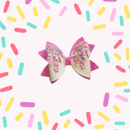 Dripping Ice Cream On A Waffle Cone Hair Bows | Lovely Expression LLC