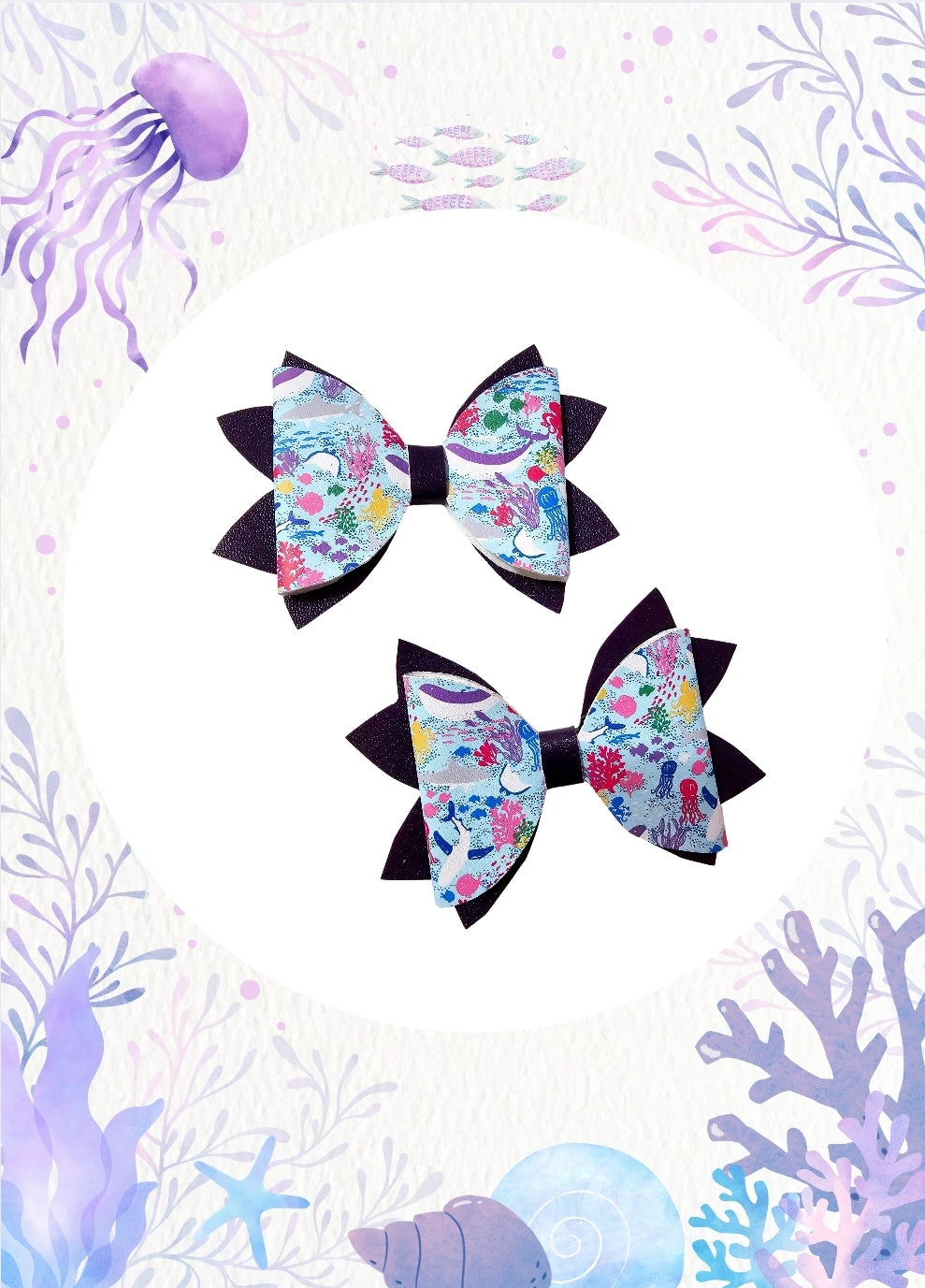 Deep Waters Hair Bow Sets | LovelyExpressionLLC