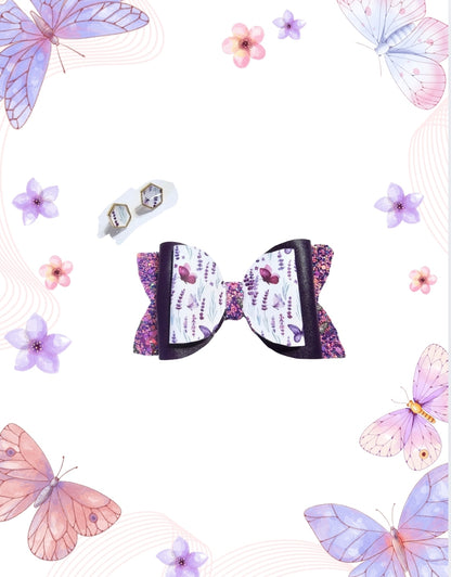 Purple Butterflies Hair Bows | LovelyExpressionLLC