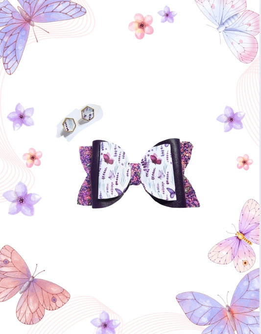 Purple Butterflies Hair Bows | LovelyExpressionLLC