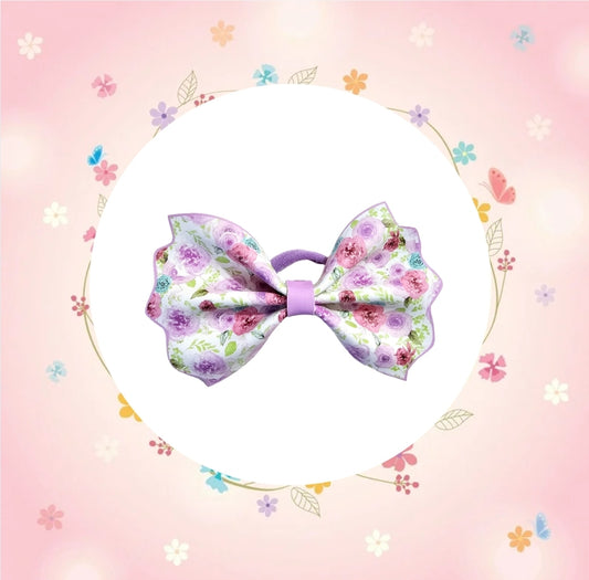 Floral Lavender Ponytail Holder | LovelyExpressionLLC