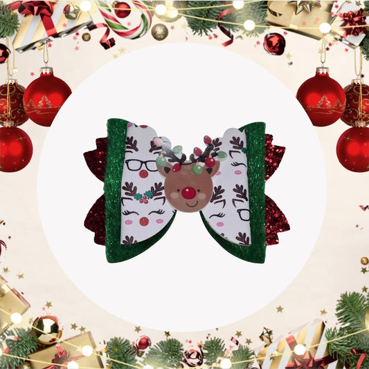 Reindeer Cutie Hair Bow | LovelyExpressionLLC