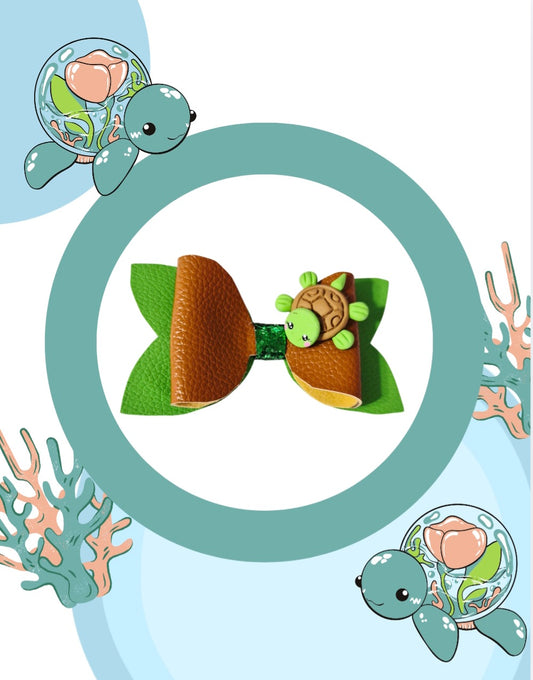 Baby Turtle Hair Bow | LovelyExpressionLLC